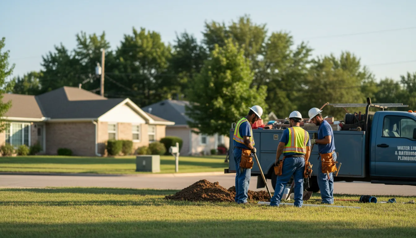 Residential water line and bathroom plumbing service in Marvell, AR